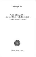 Copertina  Gli italiani in Africa orientale